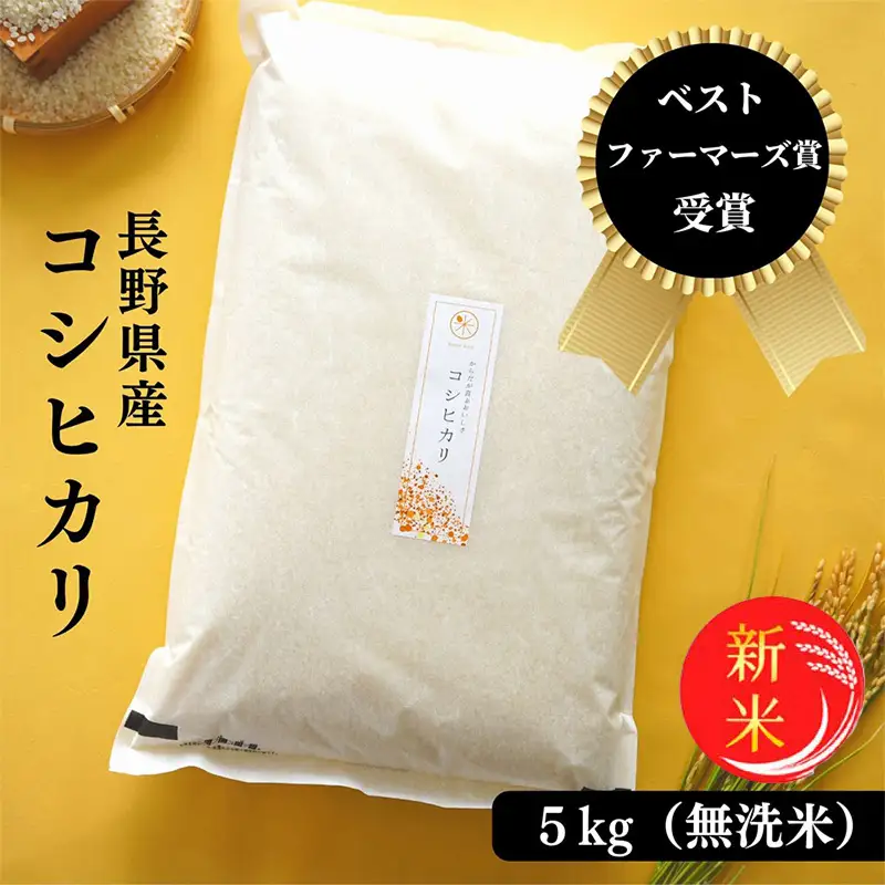 コシヒカリ 令和8年産 無洗米 5kg コシヒカリ