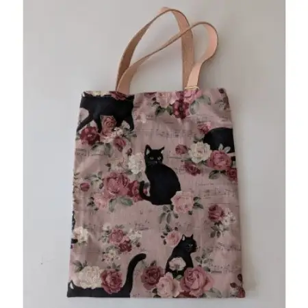 保護猫へのご支援のためのお礼品【チームしっぽ】内ポケット付きトートバッグ(色柄アソート)【1719558】