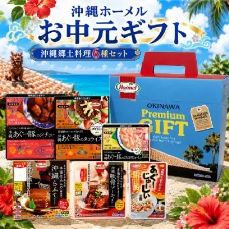のし付き　沖縄ホーメル お中元ギフト 沖縄郷土料理6種レンジアップセット【1753520】