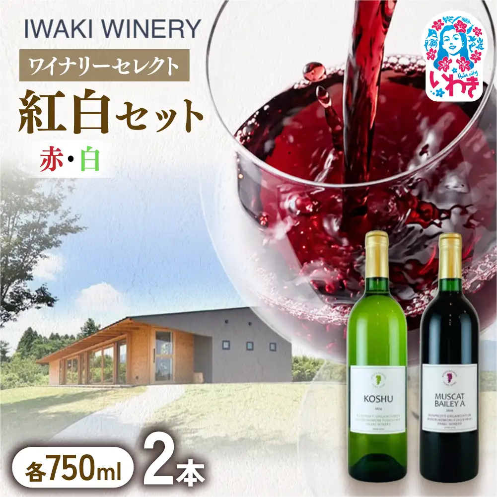 いわきワイナリー 紅白セット 750ml×2本 ワインセット ワイン