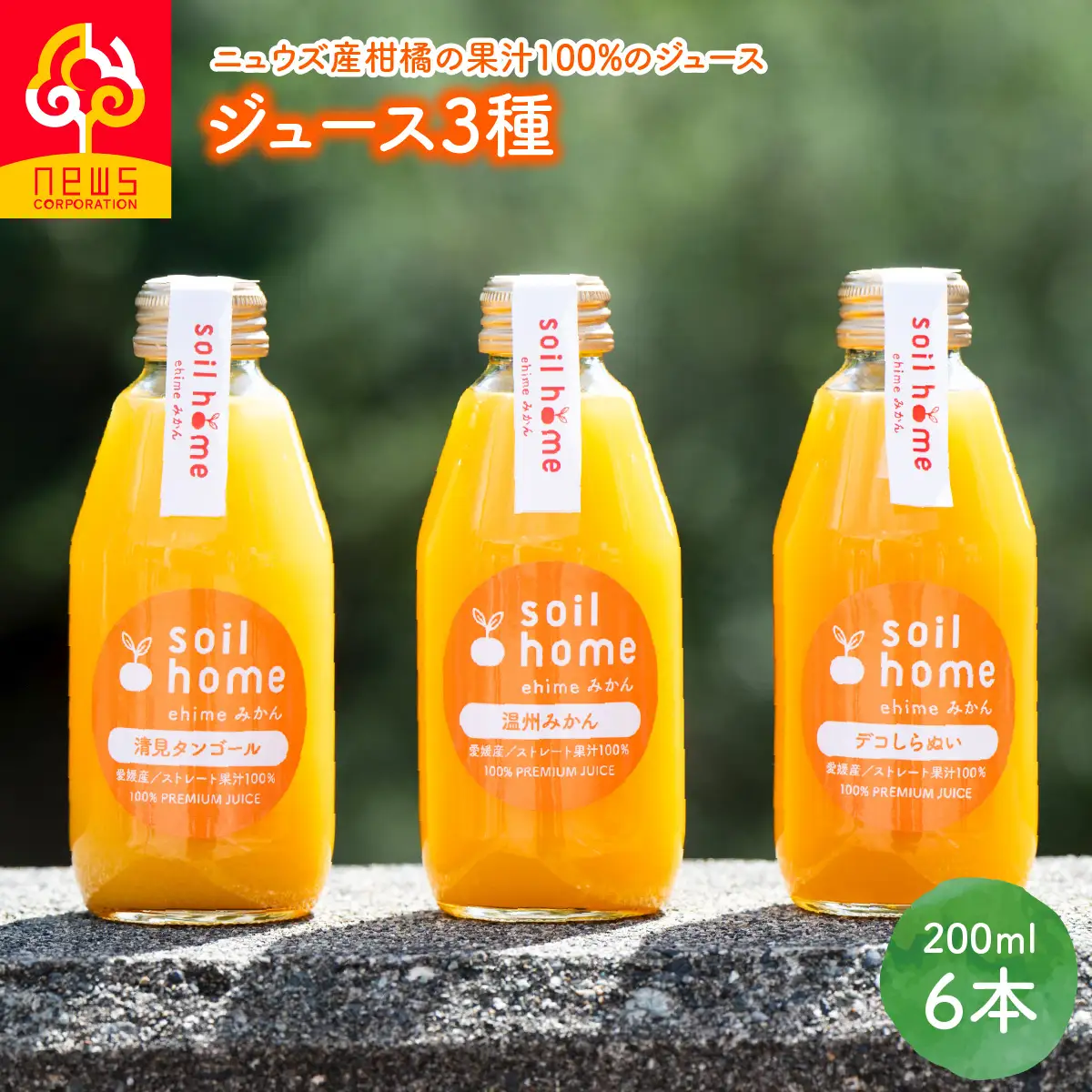 ジュース3種6本(200ml×6本)　 IKTF040