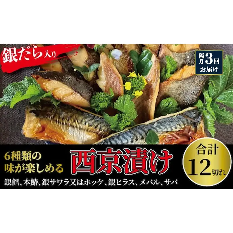 【隔月3回お届け】西京漬け 銀鱈入り ミックス盛・Jr 魚 魚介 海鮮 漬魚 漬け魚 西京焼き 銀鱈 本鰆 銀ヒラス メバル サバ 食べ比べ 千葉県 柏市