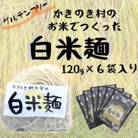 かきのき村のお米でつくった白米麺(6袋入り)【1753404】
