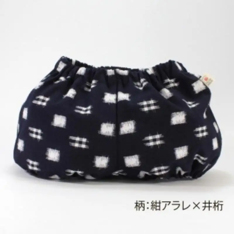 伝統工芸品“絣”を使った【ちょうちんブルマ】 《福岡市製造　by　TAKUMI Collection》【紺 井桁×アラレ】 タクミコレクション 匠コレクション TAKUMI Collection