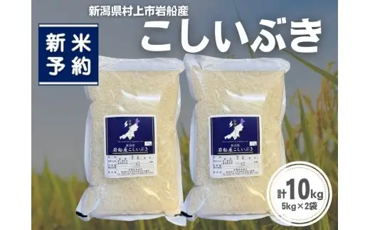 【新米受付・令和8年産米】新潟県村上市岩船産 こしいぶき10kg（5kg×2袋）1099005N