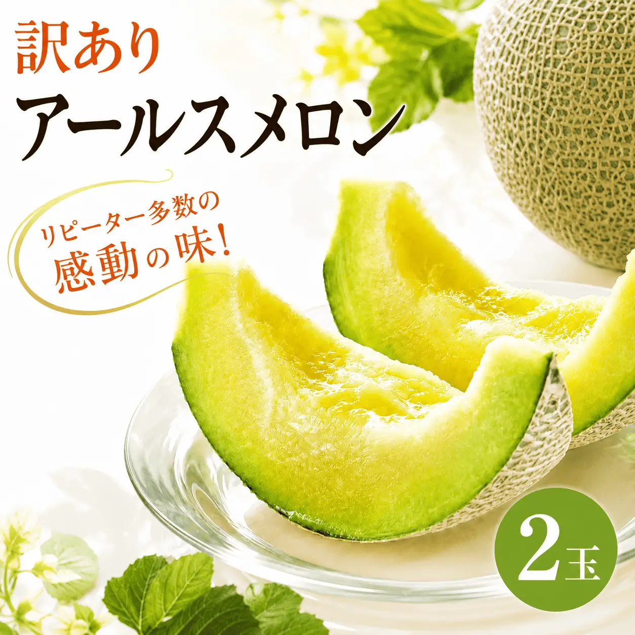 【先行予約】 訳あり アールスメロン 2玉 家庭用 完熟メロン 果物 フルーツ