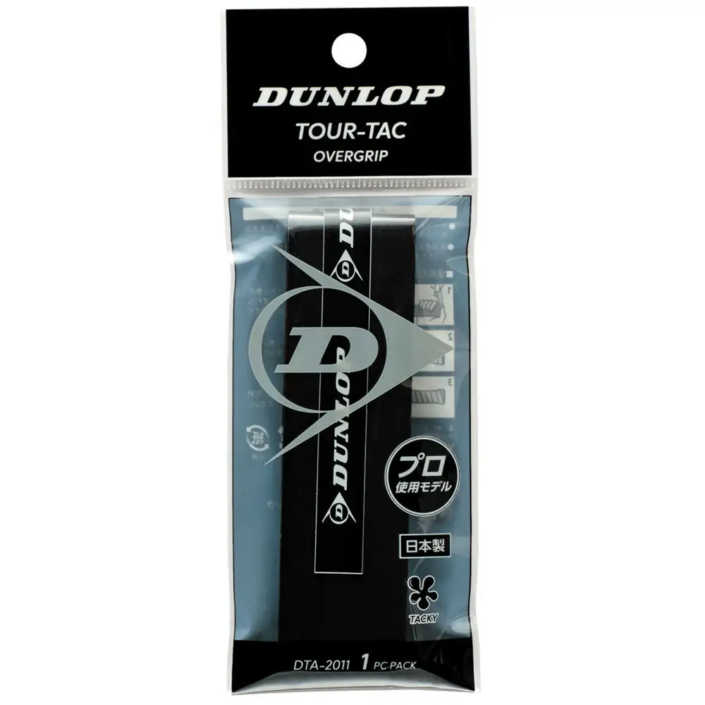 ダンロップ　テニス　グリップ　TOUR-TAC　5枚セット　＜カラー：ブラック＞
