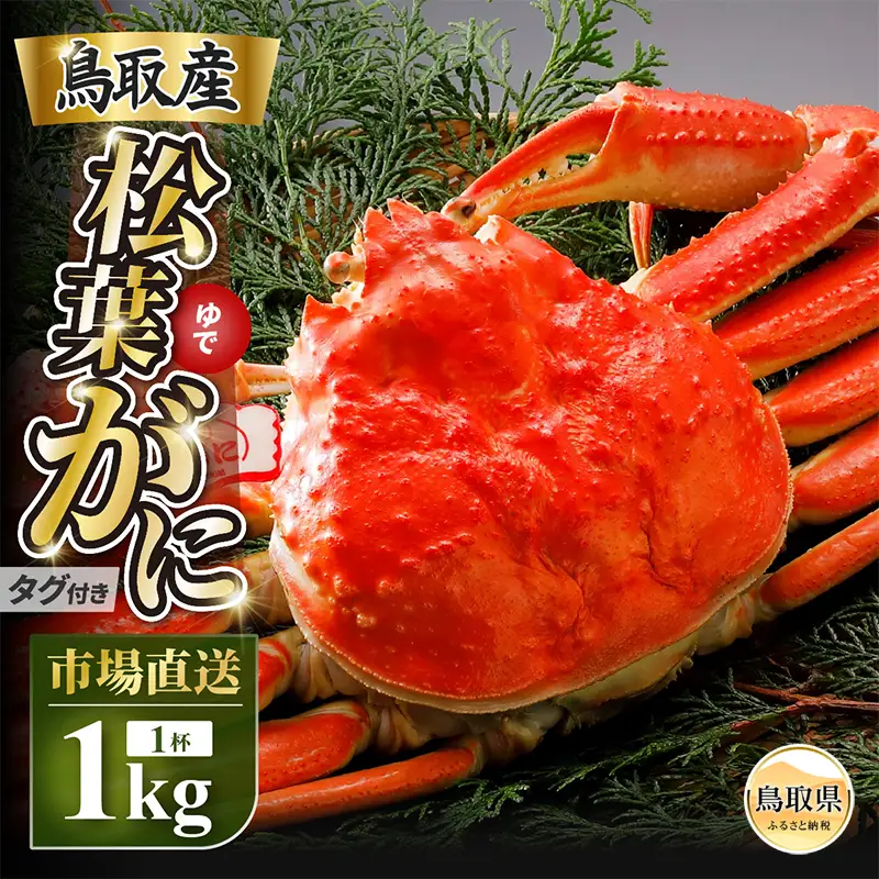 【2026年11月発送】特撰　松葉がに（茹）【ブランドタグ付き】1kg超の大きいサイズ　食べ応えあり　特大1杯【期間限定】_T2600467