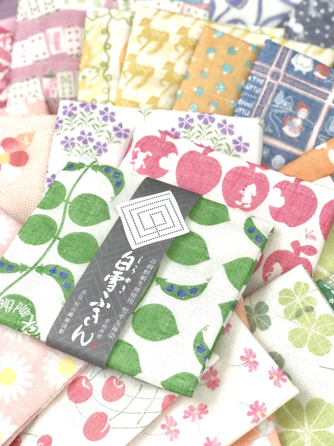 白雪友禅ふきん　柄お任せセット　10枚【ksy19】