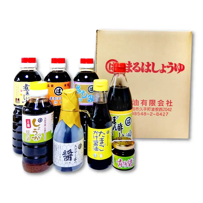 原醤油の用途様々しょうゆセットC【醤油 しょうゆ 調味料 特級醤油 煮魚醤油 さしみ醤油 しょうが醤油 えごまと米の醤 たまごかけ醤油 ぽん酢醤油 青唐醤 ひしお エゴマ ギフト 贈り物 贈答】