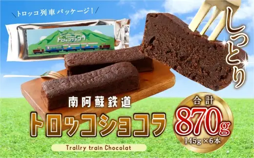南阿蘇鉄道 トロッコショコラ 6本（約145g×6本）【2026年10月発送】菓子 お菓子 焼き菓子 チョコ風味 ショコラ ガトーショコラ 個包装 小分け