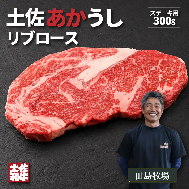 土佐あかうし リブロース ステーキ用 300g | 赤牛 あか牛 希少 ギフト 冷凍 贈答 高知県 南国市