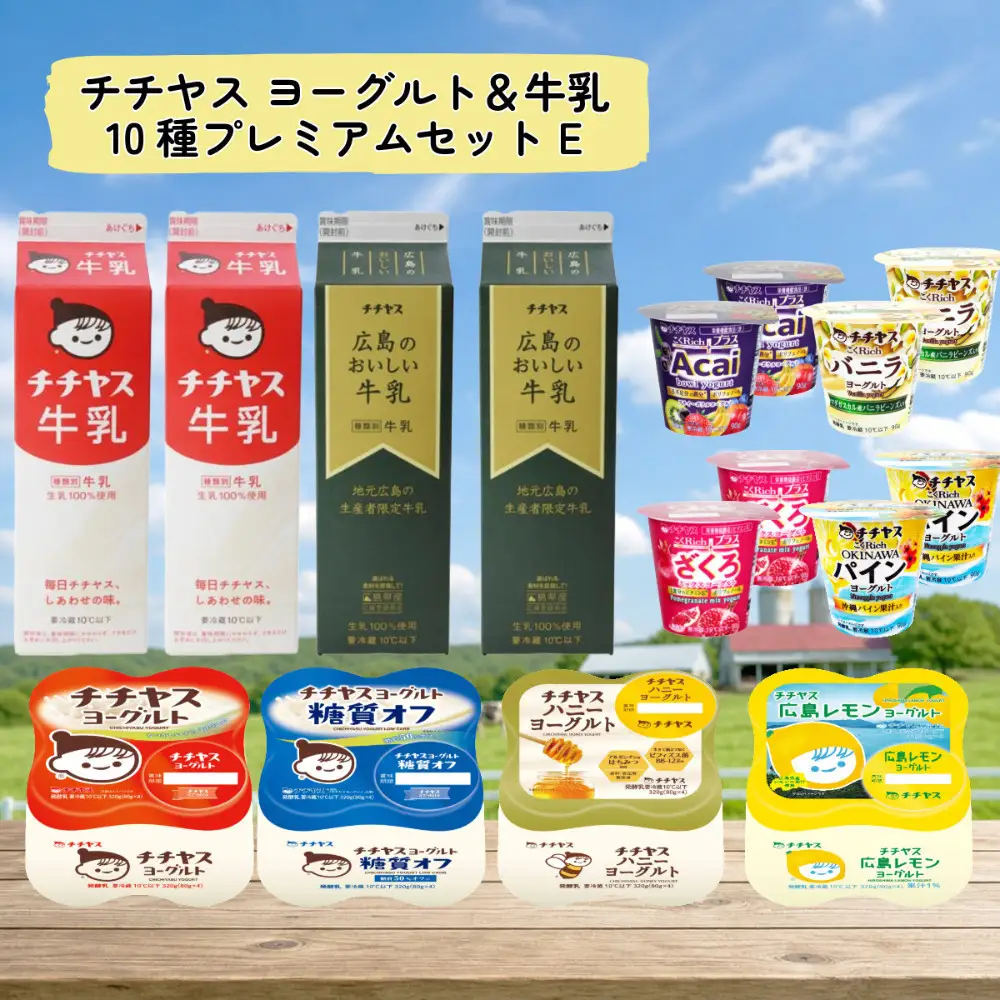 チチヤス ヨーグルト＆牛乳 10種プレミアムセット E