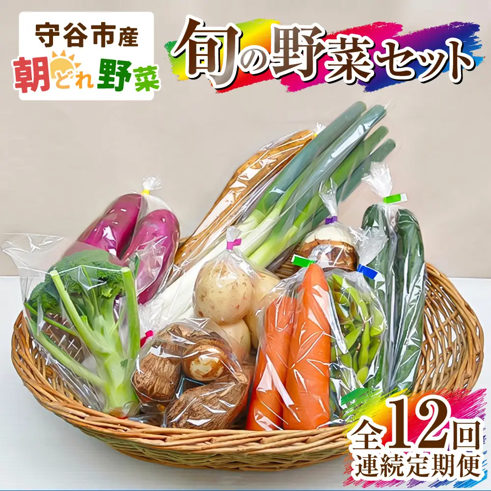 【定期便 12回】【毎月お届け】守谷市産 旬の野菜セット | 野菜 国産 冷蔵 定期