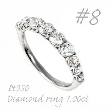 PT950 ダイヤモンドリング1.0CT ハートデザインリング　R3533DI-P2 #8【配送不可地域：離島・沖縄県】【1754198】