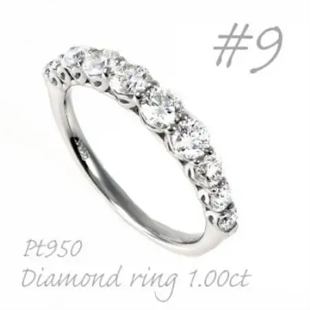 PT950 ダイヤモンドリング1.0CT ハートデザインリング　R3533DI-P2 #9【配送不可地域：離島・沖縄県】【1754199】