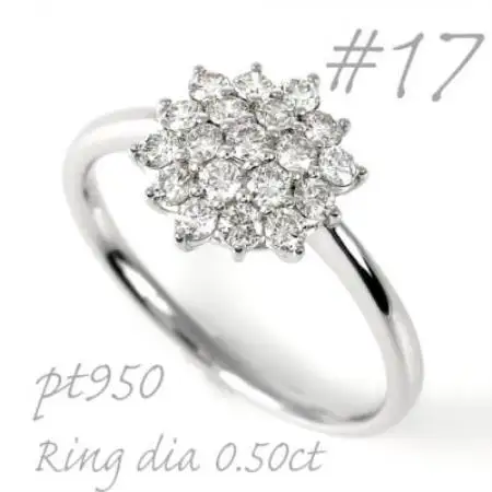 プラチナ ダイヤモンドリング 0.50CT  R3686DI-P2 #17【配送不可地域：離島・沖縄県】【1755018】