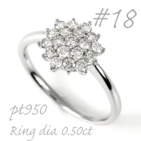 プラチナ ダイヤモンドリング 0.50CT  R3686DI-P2 #18【配送不可地域：離島・沖縄県】【1755020】