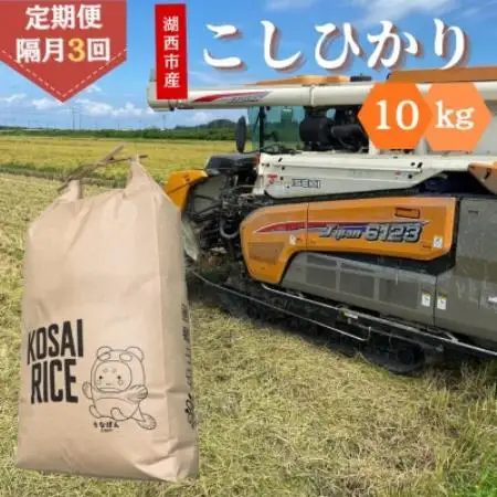 【2ヵ月毎定期便】静岡県湖西市産　こしひかり10kg全3回【4089026】