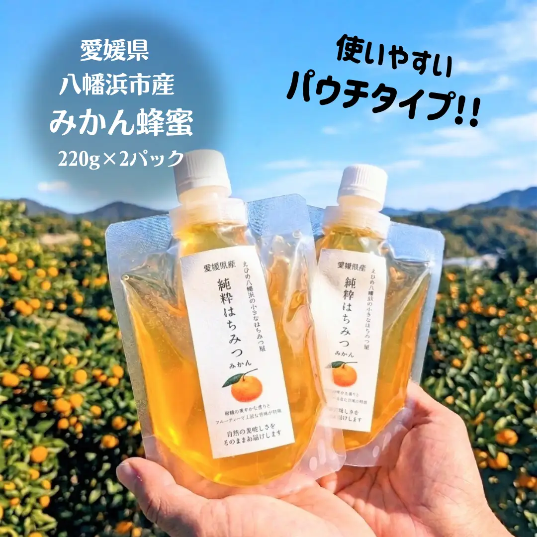 愛媛県産　みかん蜂蜜220g×2パック【74-2】 YWTAR002