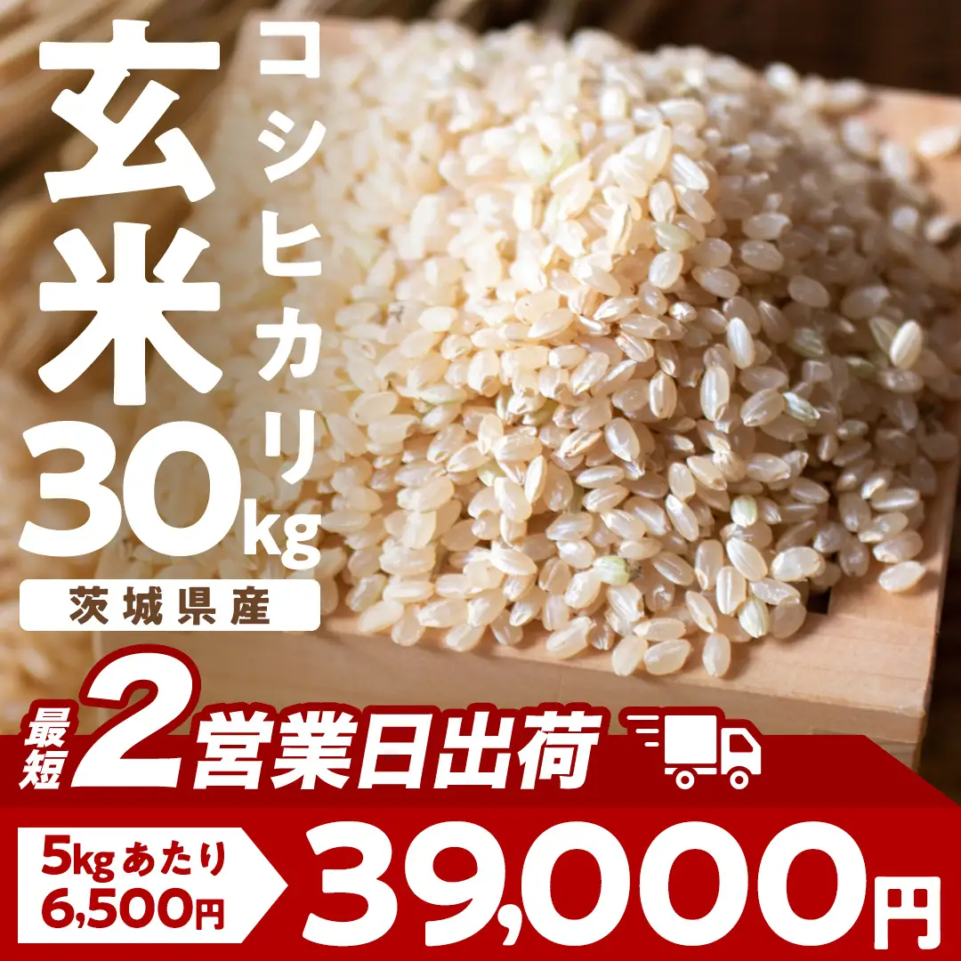 【最短2営業日出荷】 コシヒカリ 玄米 30kg