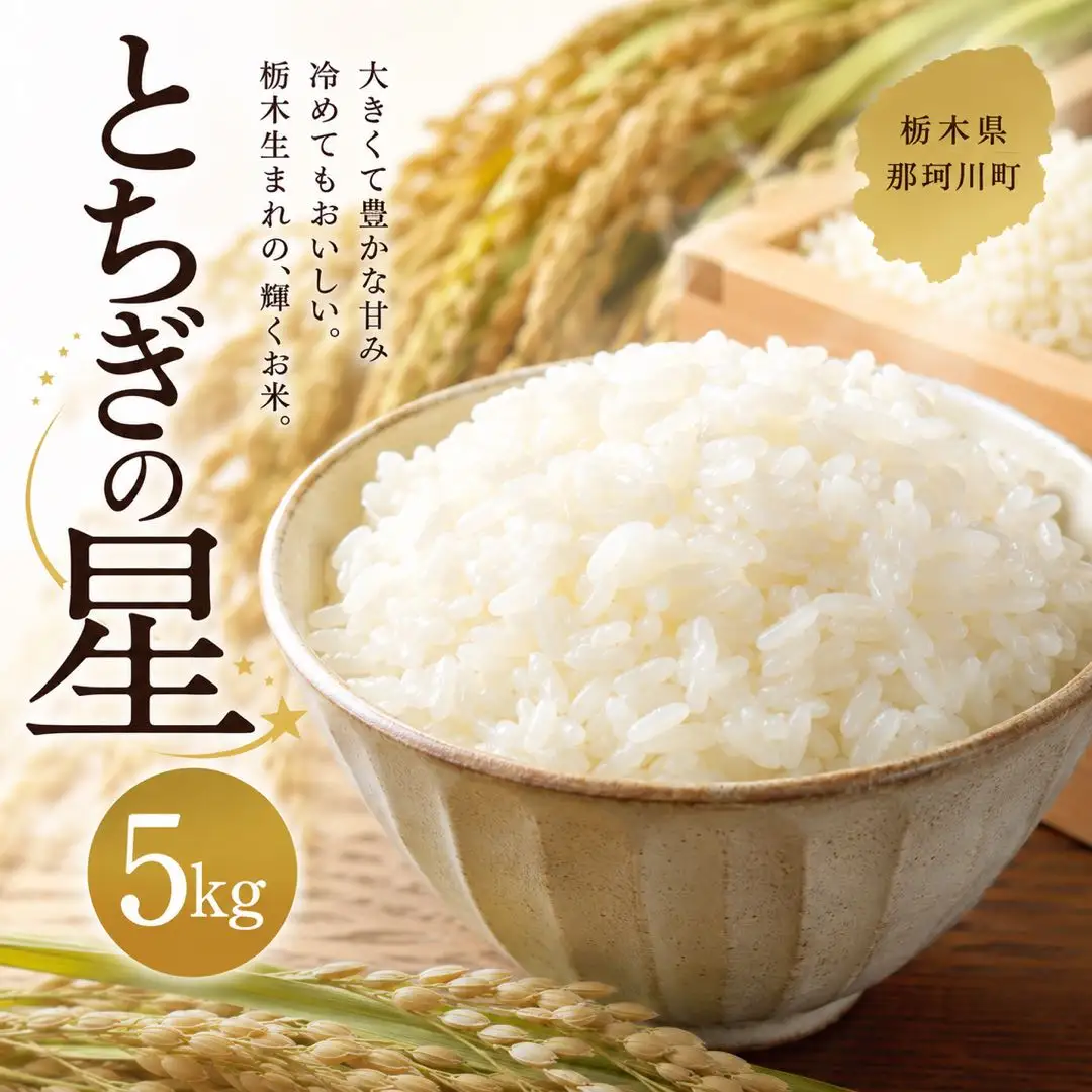 令和8年度産 新米 お米とちぎの星 5kg | 栃木県 那珂川町