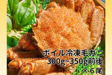 ボイル毛ガニ300g～350g前後×6尾セット C-66026