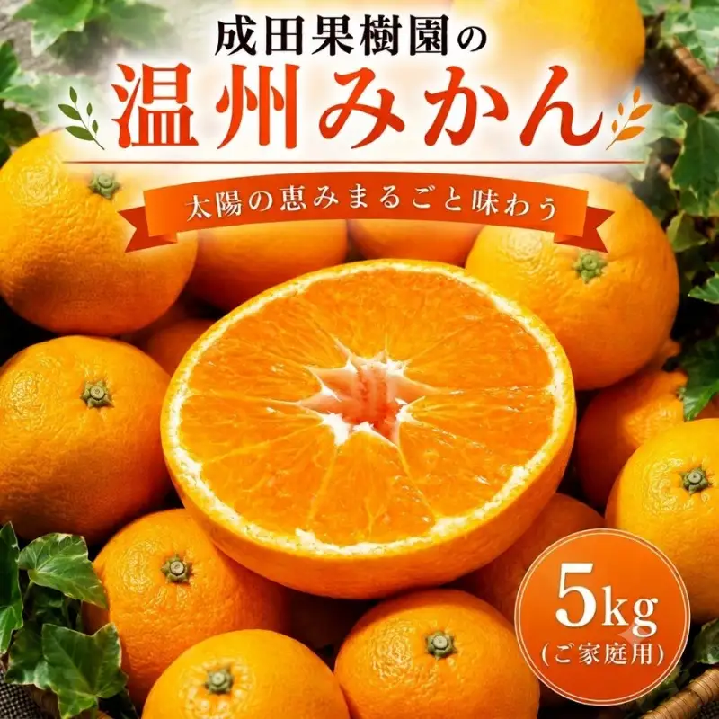 成田果樹園の温州みかん 5kg（ご家庭用）［1832］