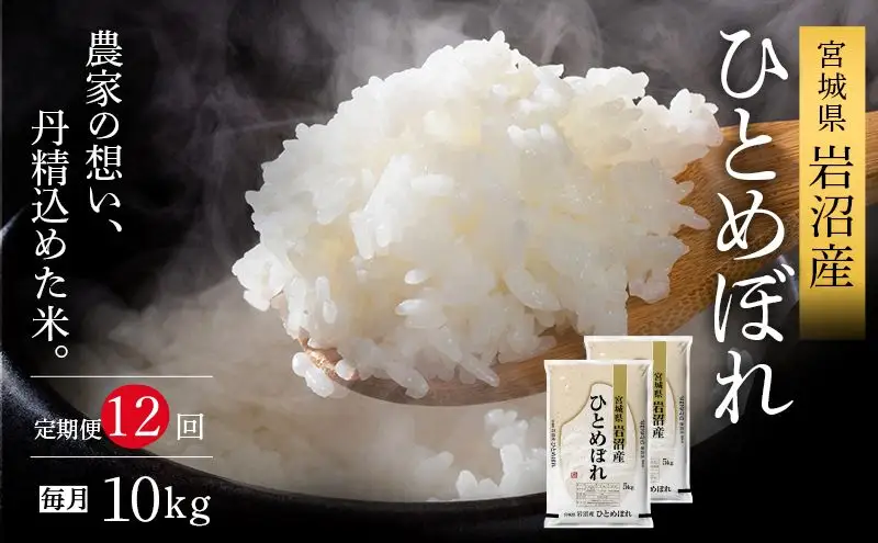 【令和8年産 】 食味鑑定士厳選 新米 ひとめぼれ 10kg 12か月 定期便 コメ （5kg 2袋）
