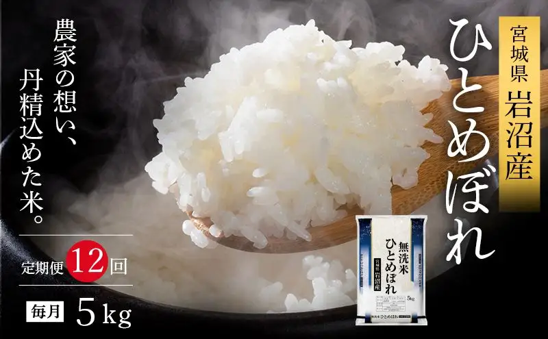 【令和8年産 】 食味鑑定士厳選 新米 ひとめぼれ 無洗米 5kg 12か月 定期便 コメ