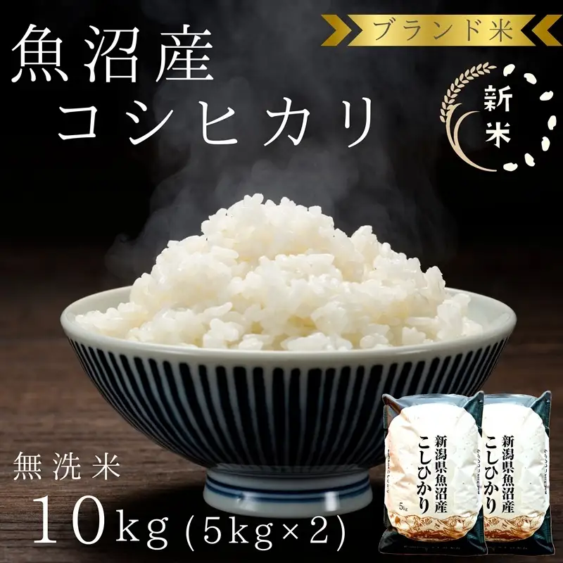 先行予約 令和8年産 ブランド米 魚沼産コシヒカリ 無洗米 10kg（5kg×2袋） お米 