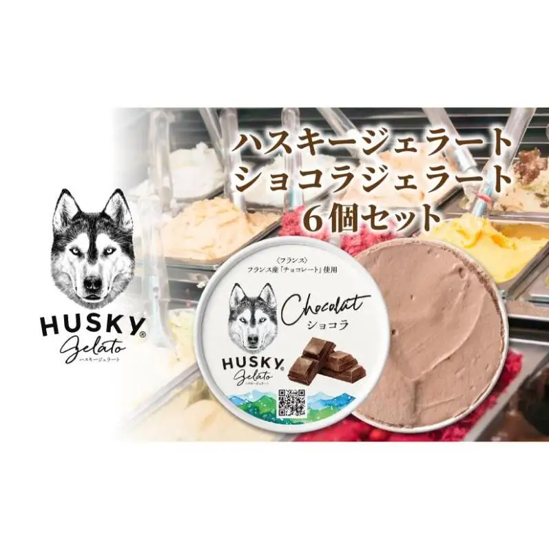 ハスキージェラート ショコラジェラート 6個セット ジェラート イタリアンジェラート アイス アイスクリーム チョコ ショコラ チョコレート チョコ味 グアナラ カップジェラート お取り寄せグルメ ご当地 送料無料 新潟県 新潟市