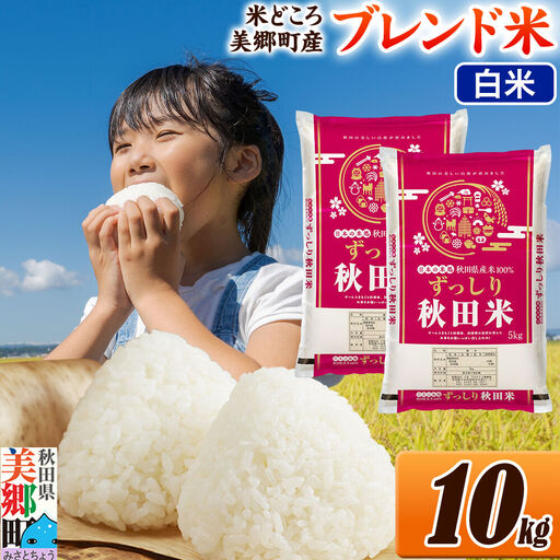 日本産白米 5kg & 秋田県産ブレンド米 10kg他　 合計25キロ 米 ブレンド米【白米】精米 10kg（5kg×2袋）秋田県美郷町産｜秋田県