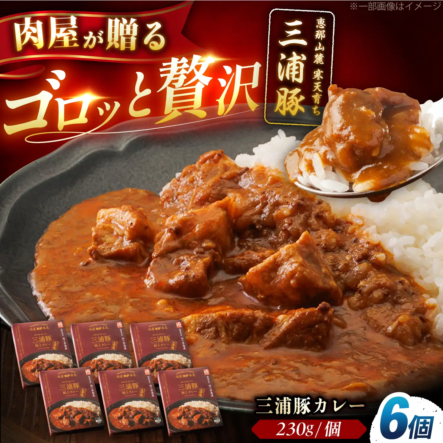 三浦豚カレー 6個セット (230g×6個) / カレー 三浦豚 レトルトカレー セット 恵那市 / 岩島屋[AUAJ058]