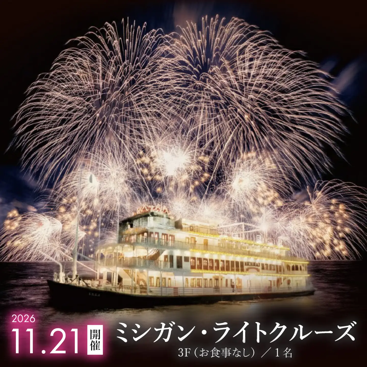 2026年11月21日開催！ミシガン・ライトクルーズ3F（お食事なし）／1名 [NE004]