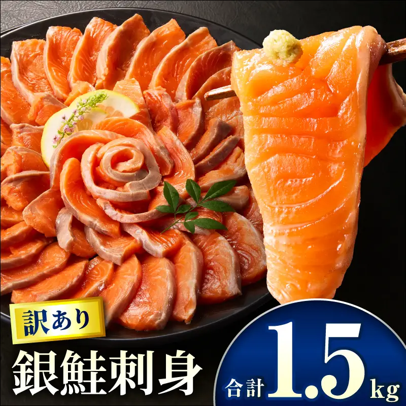サーモン 訳あり 銀鮭 サーモン [刺身 1.5kg]