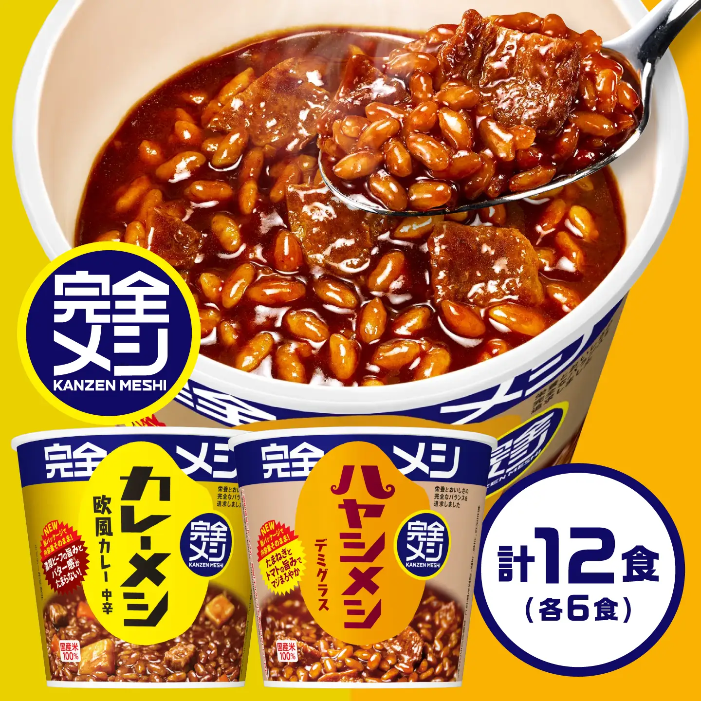 完全メシ 欧風カレー × ハヤシメシ デミグラス 計2ケース [BIBI060] 完全メシ