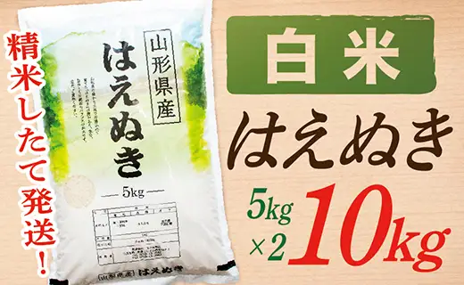 【令和8年産予約】【白米】山形県産はえぬき10kg