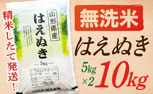 【令和8年産予約】【無洗米】山形県産はえぬき10kg