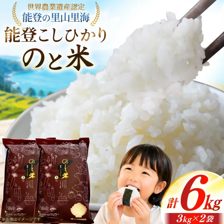 米 令和7年 のと米 能登こしひかり 3kg 2袋 計 6kg