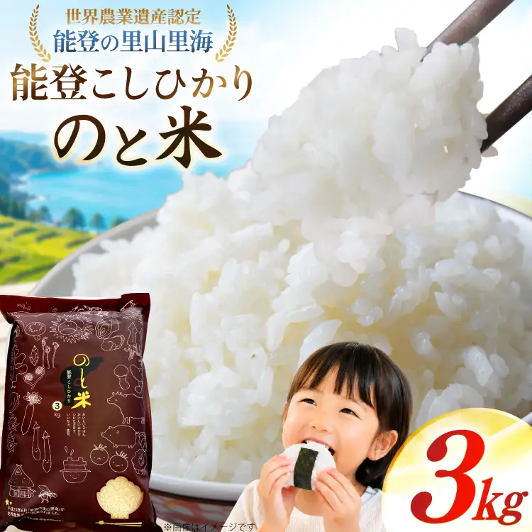 米 令和7年 のと米 能登こしひかり 3kg