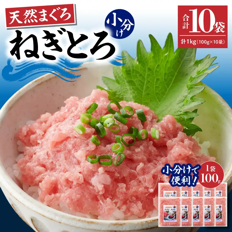 ＜ 選べる配送月 ＞【神奈川県漁連】 天然まぐろ ねぎとろ 1kg（100g×10パック） M077-015-02 マグロ 鮪 ネギトロ