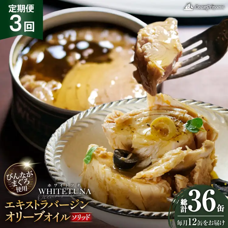 定期便 3回 OceanPrincess WHITETUNA オリーブオイルソリッド 12缶