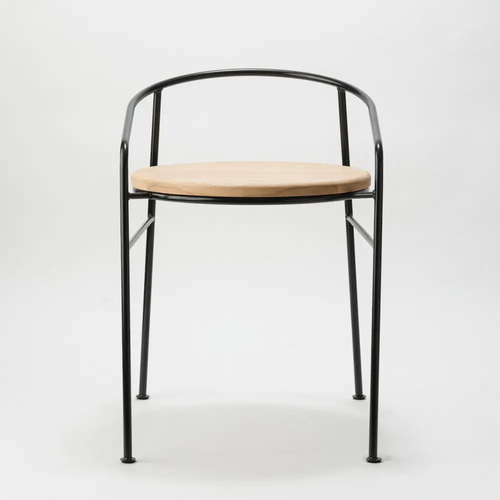 マキヅ家具 槙塚鉄工所 Round Chair 黒