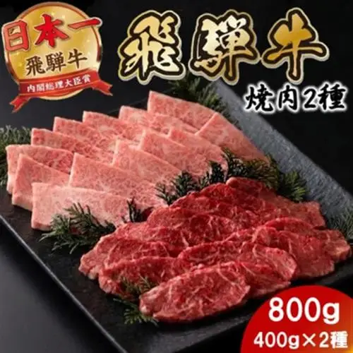 プチ贅沢!飛騨牛焼肉2種セット4人前 800g(各400g)【配送不可地域：離島】【1753980】