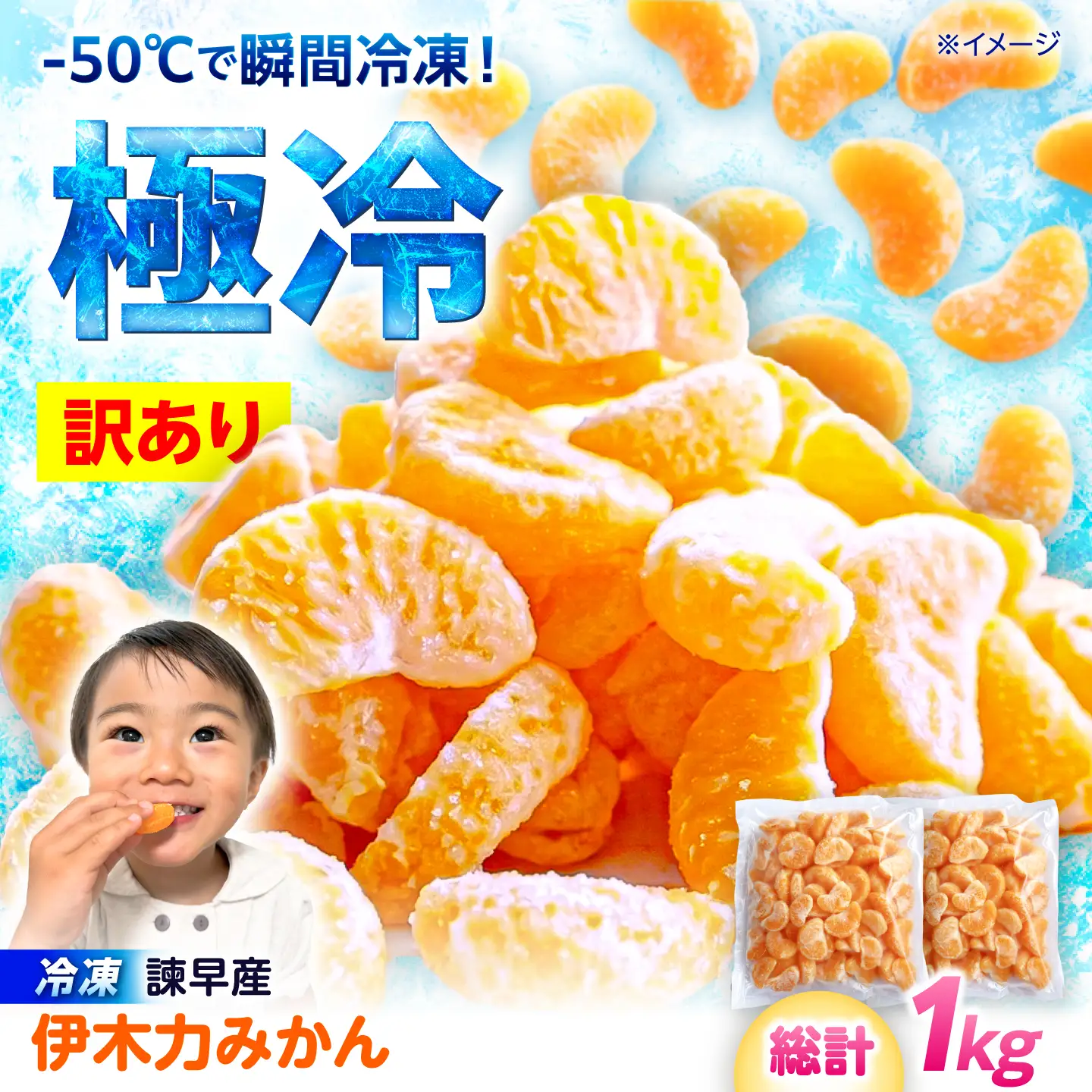 【訳あり】冷凍みかん 500g×2 温州みかん AHBD006