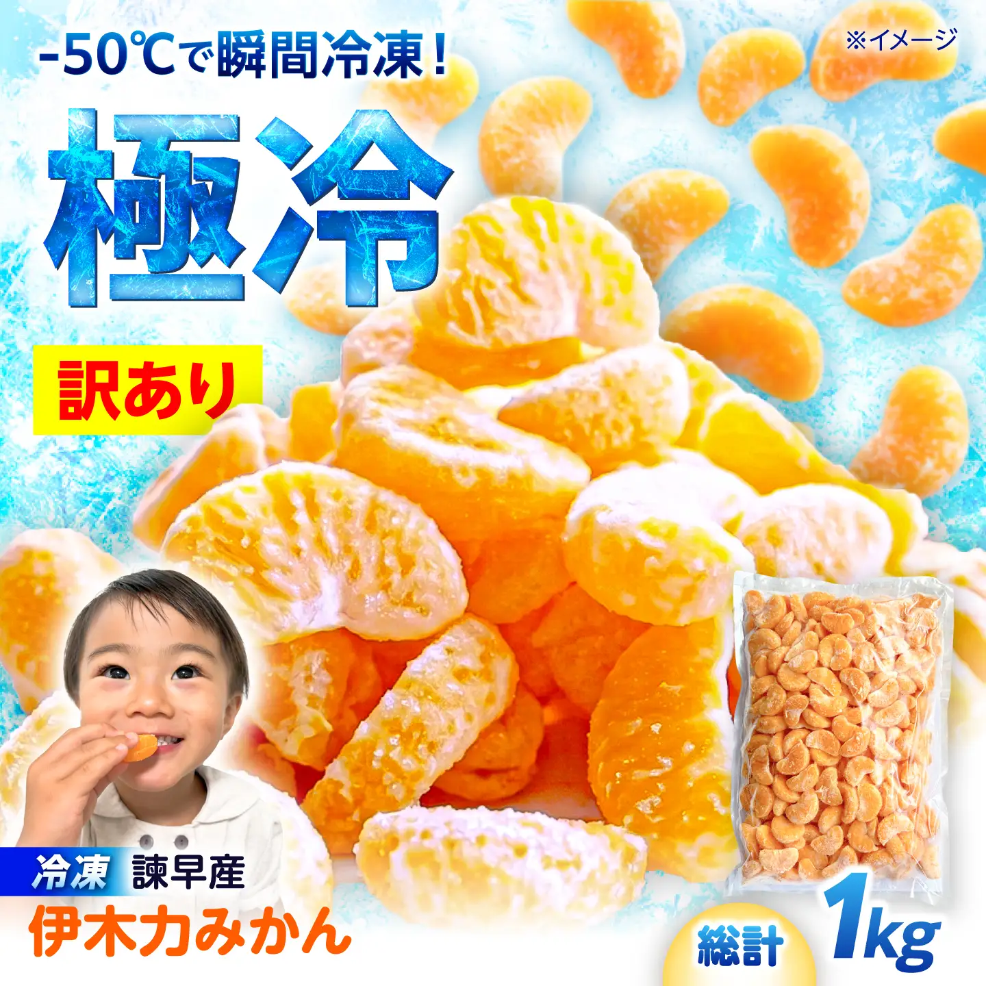 【訳あり】伊木力温州みかんの冷凍みかん 1kg / 伊木力 温州みかん みかん ミカン 冷凍みかん 冷凍ミカン 蜜柑 佐瀬 諫早 多良見 長崎 / 諫早市 / 末永果樹園[AHBD007]