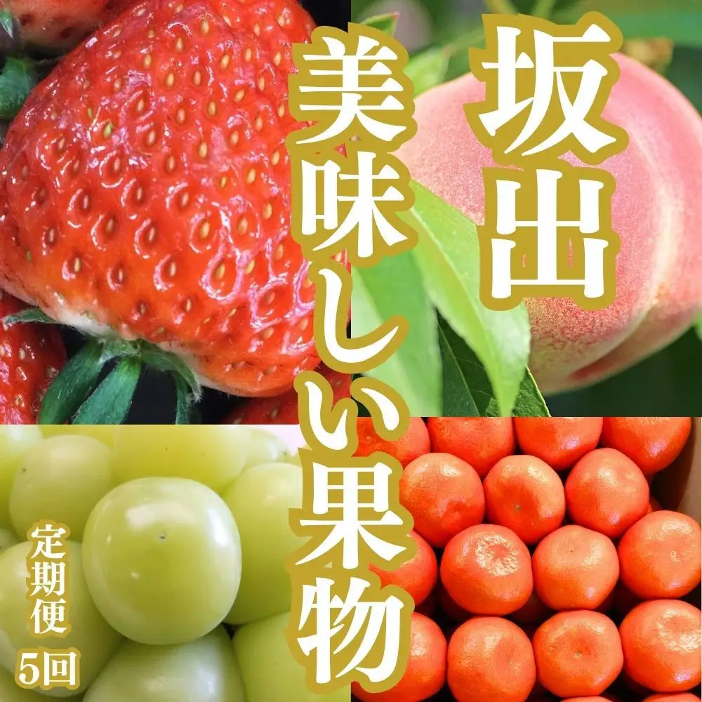 【全5回】坂出の美味しい果物定期便　四季折々の果物をお届けします