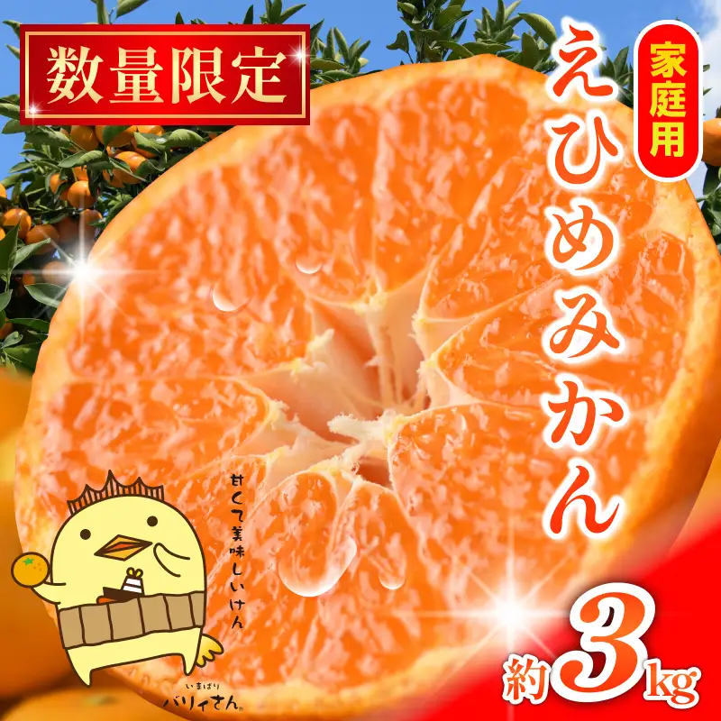【数量限定】温州みかん 約3kg 小玉 約15～25個程度【K003940K3】えひめ みかん 小玉 路地栽培 マルハ果樹園 ＼大人気商品／ みかん 愛媛県 今治産 国産 柑橘 果物 美味しい 高級みかん 甘いみかん 甘平みかん フルーツ【11月下旬頃から順次発送】