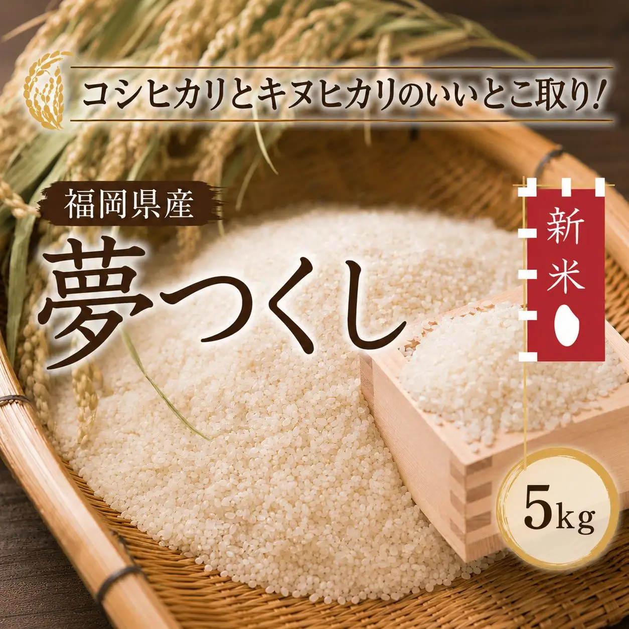 米 令和8年度 コモリファームの夢つくし5kg 先行予約（9月より順次発送）| KMF